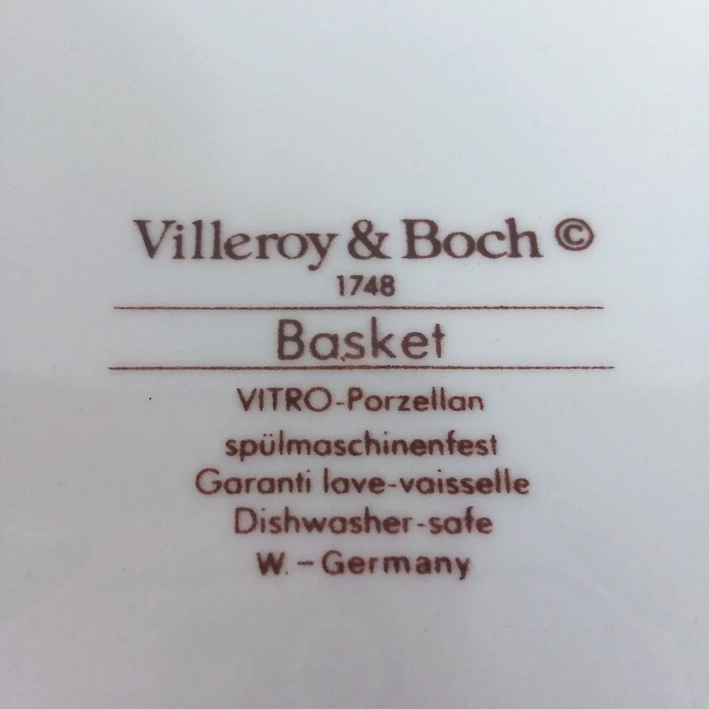 2 Villeroy & Boch Basket Large Rim Soup Bowl 9 3/8